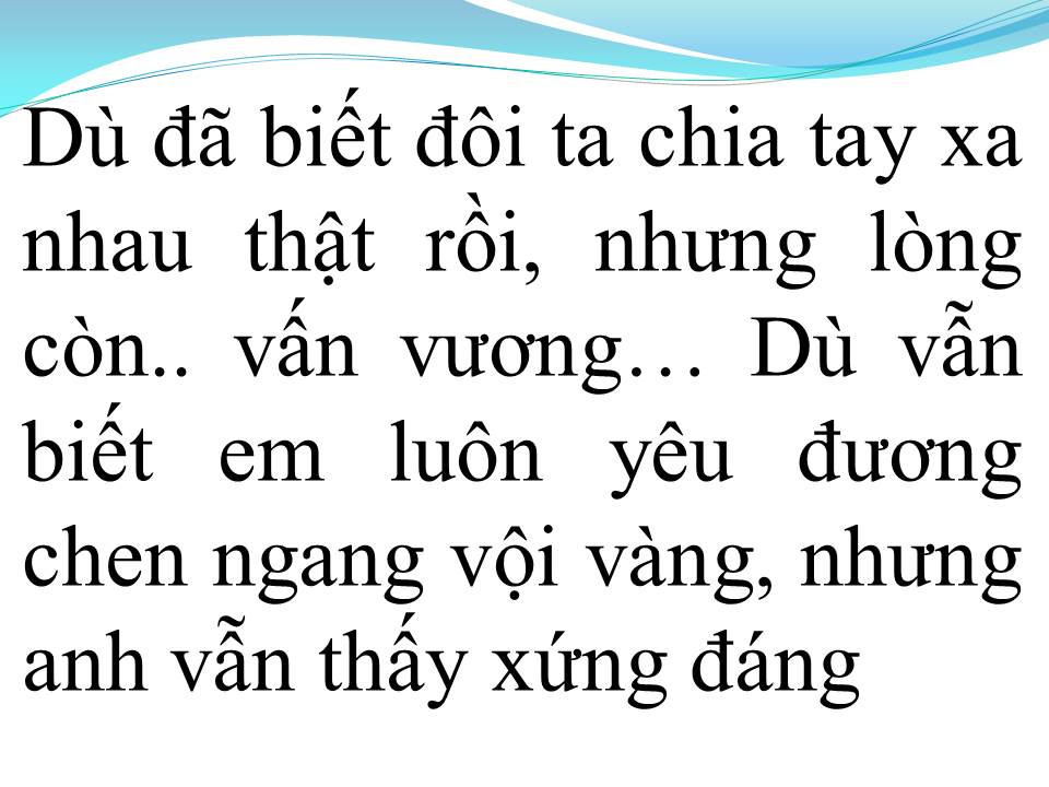 Lời bài hát KHÔNG HỐI TIẾC