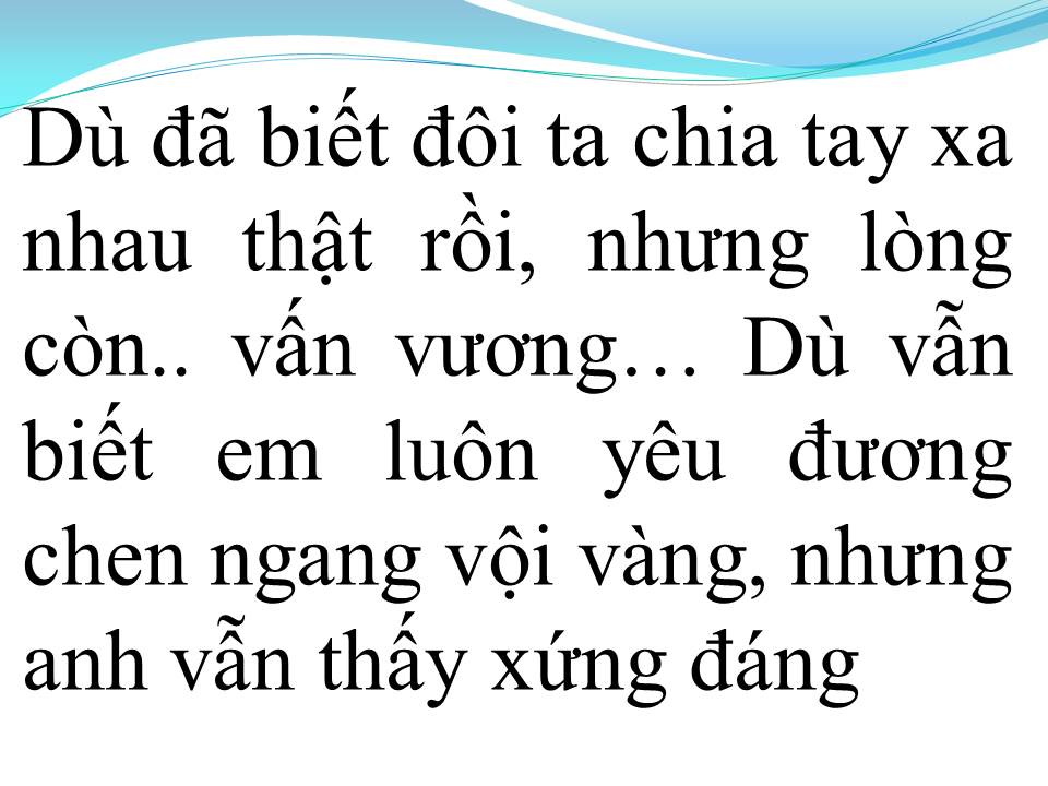 Lời bài hát KHÔNG HỐI TIẾC