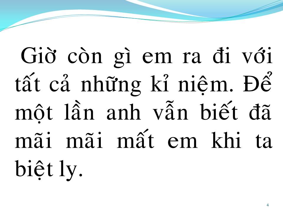 Lời bài hát KHÔNG THỂ Ở BÊN NHAU