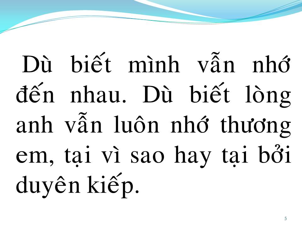 Lời bài hát KHÔNG THỂ Ở BÊN NHAU