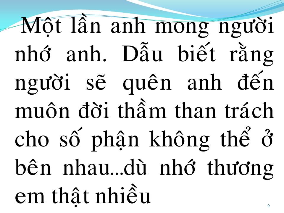 Lời bài hát KHÔNG THỂ Ở BÊN NHAU