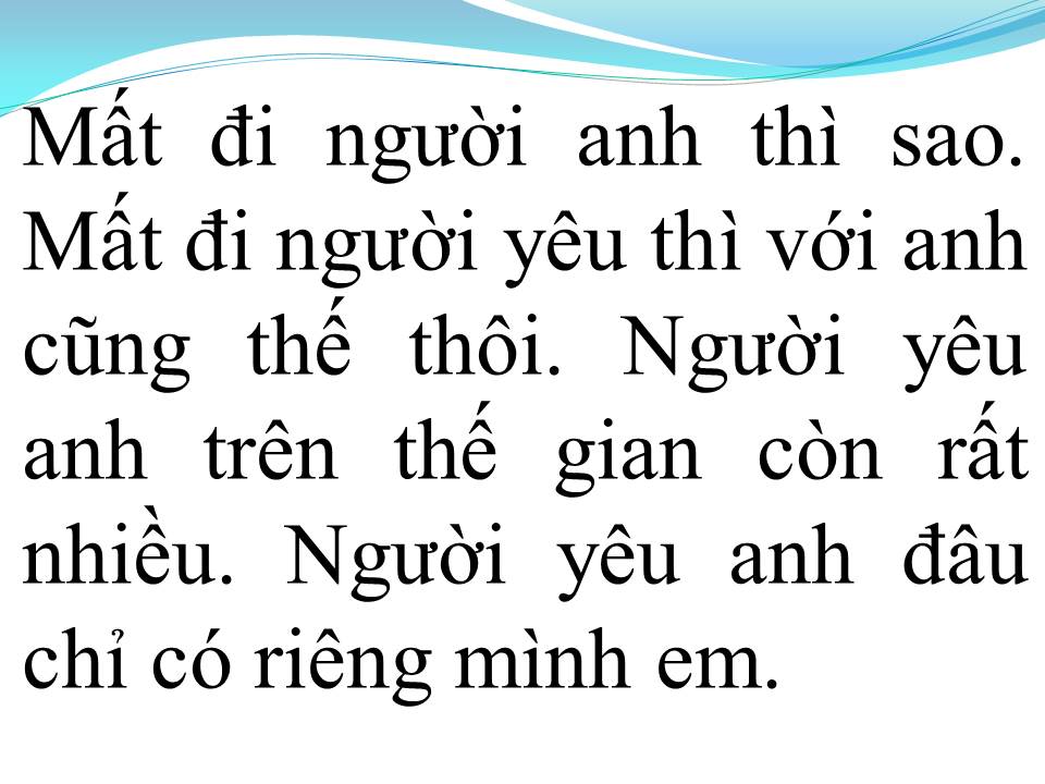Lời bài hát KHÔNG YÊU ĐỪNG NÓI LỜI CAY ĐẮNG