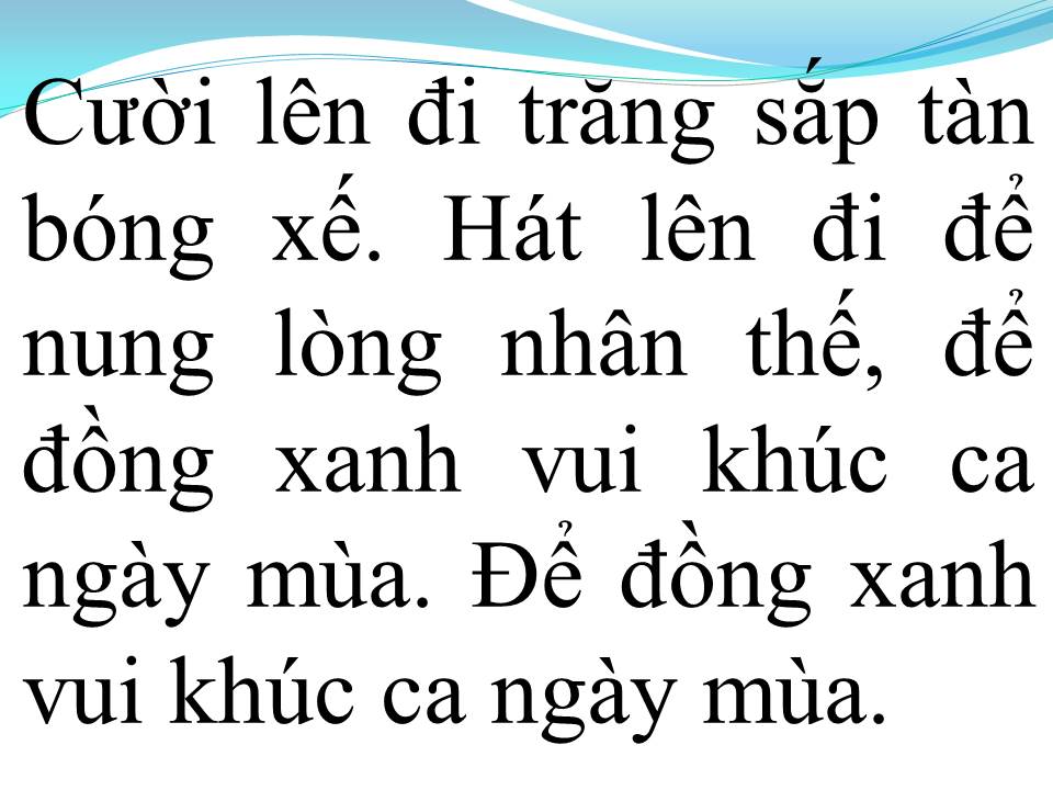 Lời bài hát KHÚC CA NGÀY MÙA