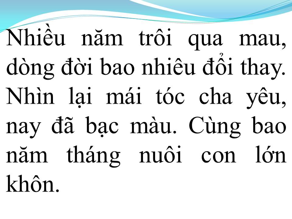 Lời bài hát KHÚC HÁT CHA YÊU