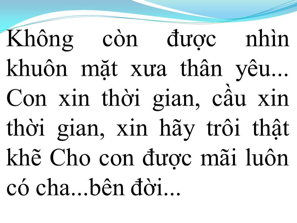 Lời bài hát KHÚC HÁT CHA YÊU