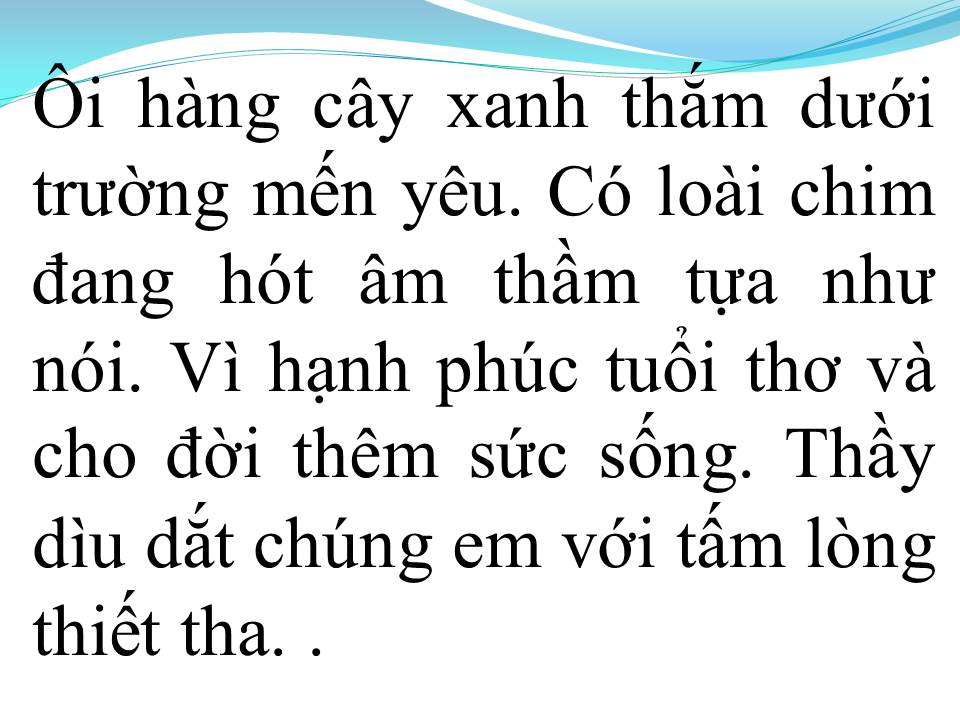 Lời bài hát MÁI TRƯỜNG MẾN YÊU