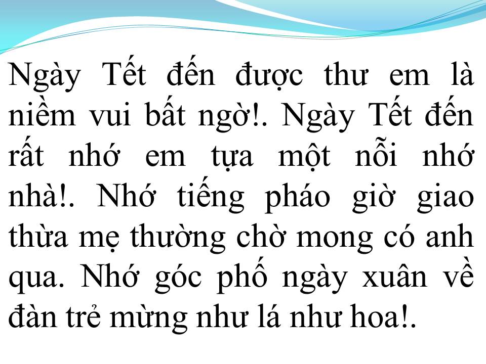 Lời bài hát LÁ THƯ NGÀY TẾT