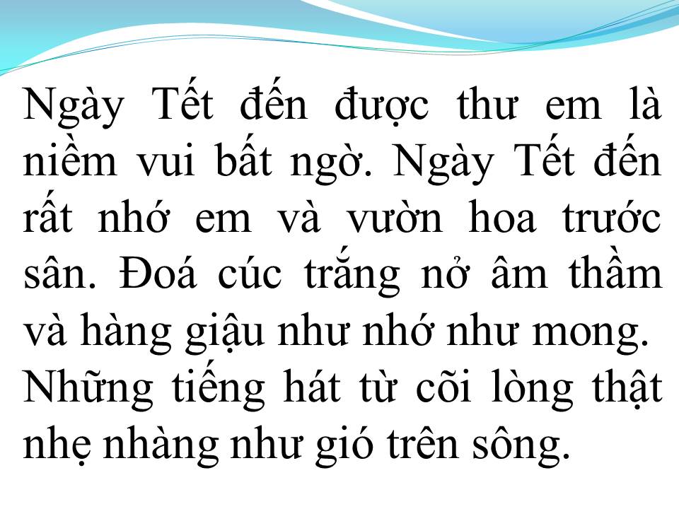 Lời bài hát LÁ THƯ NGÀY TẾT