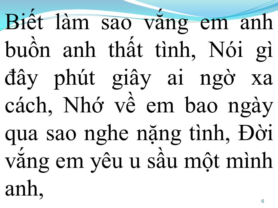 Lời bài hát THẤT TÌNH