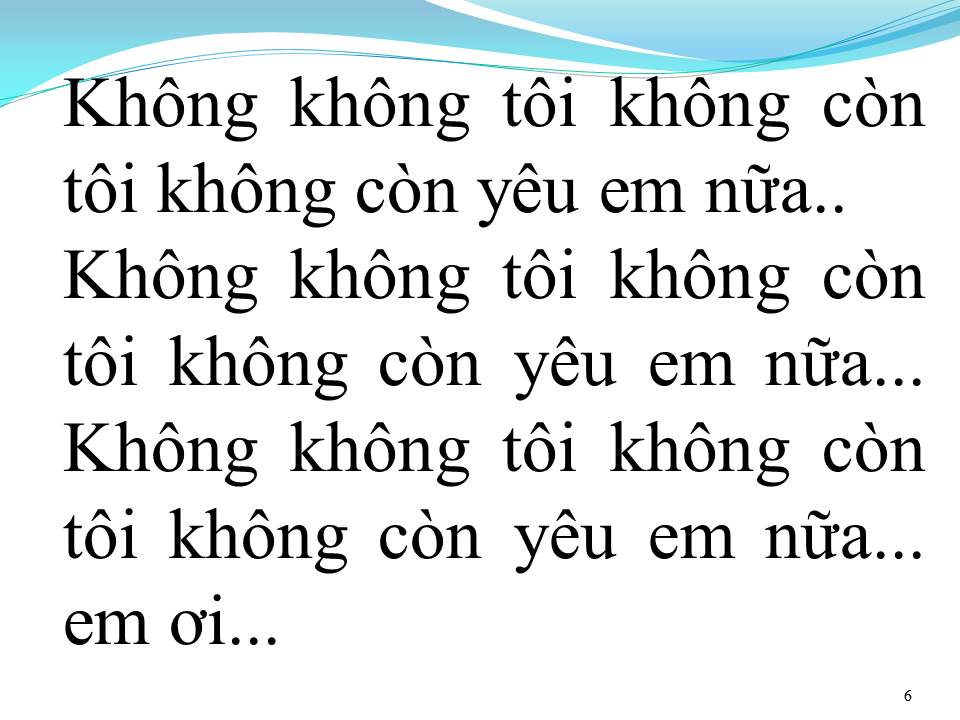 Lời bài hát KHÔNG 1