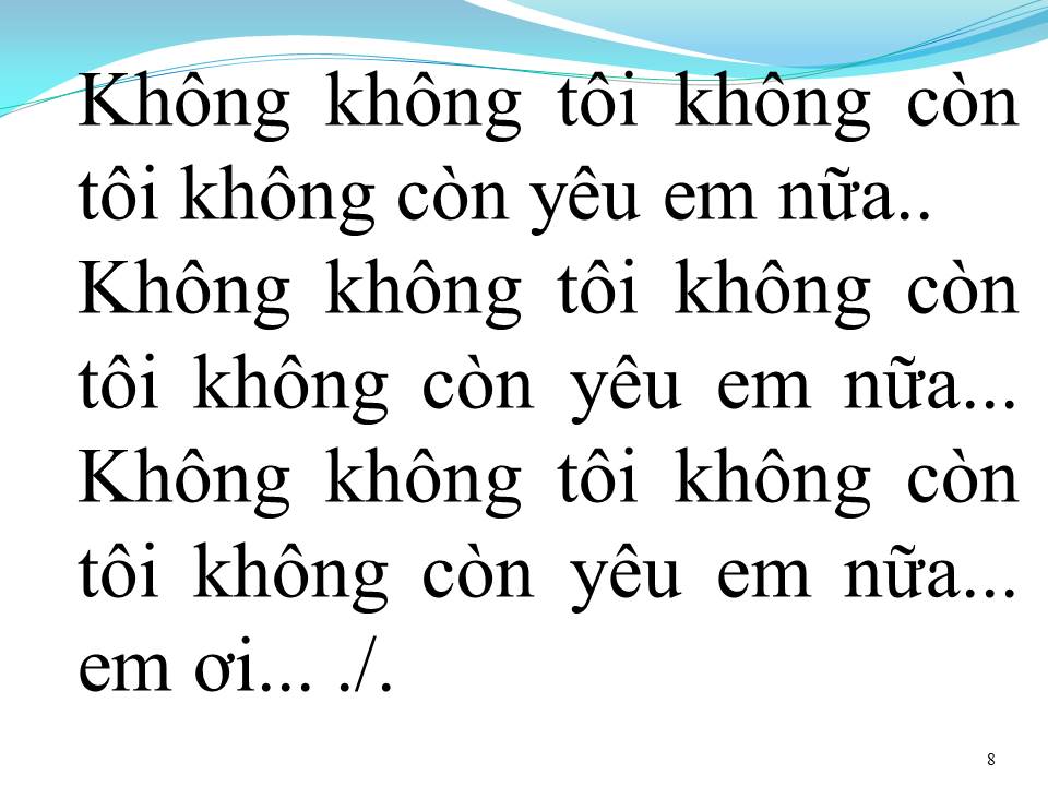 Lời bài hát KHÔNG 1