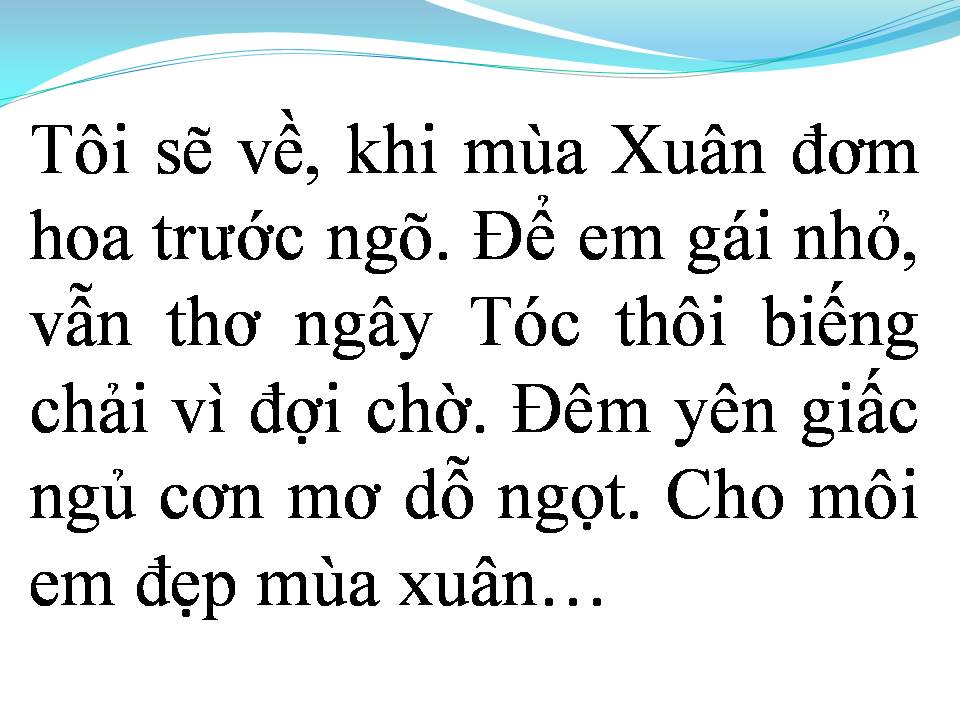 Lời bài hát HẸN MỘT MÙA XUÂN