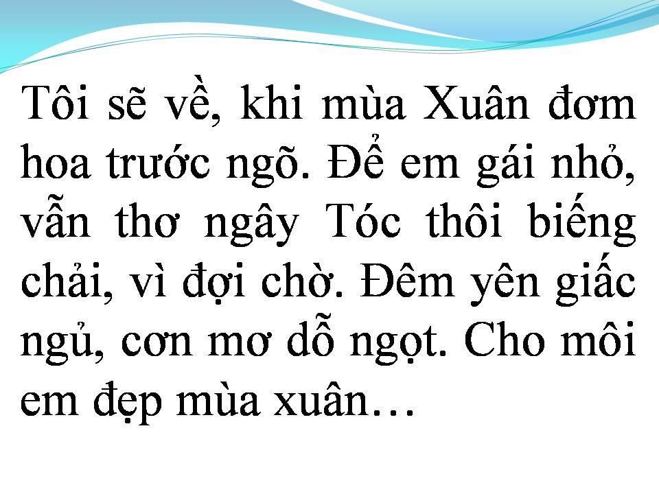 Lời bài hát HẸN MỘT MÙA XUÂN