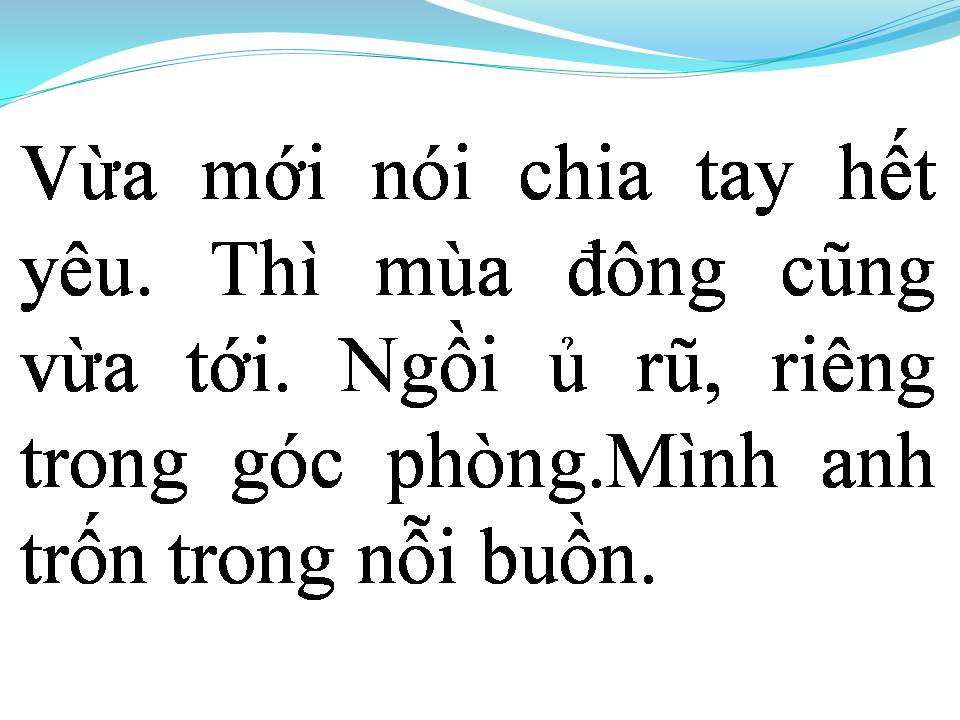 Lời bài hát HIỆN TẠI VÀ QUÁ KHỨ