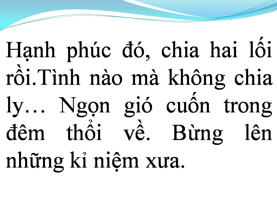 Lời bài hát HIỆN TẠI VÀ QUÁ KHỨ