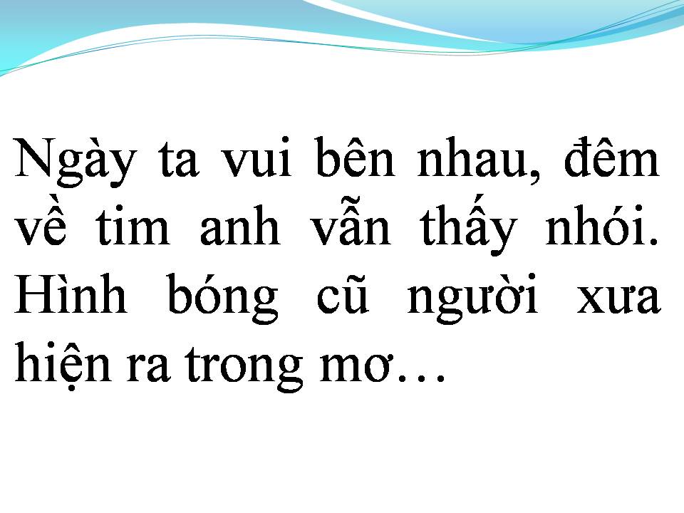 Lời bài hát HIỆN TẠI VÀ QUÁ KHỨ