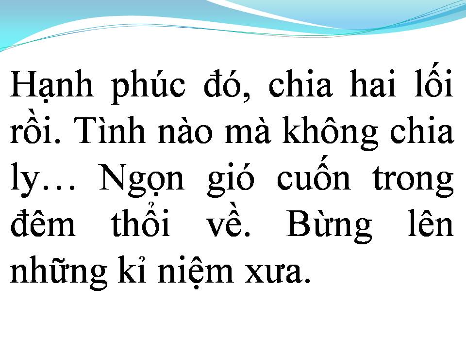 Lời bài hát HIỆN TẠI VÀ QUÁ KHỨ