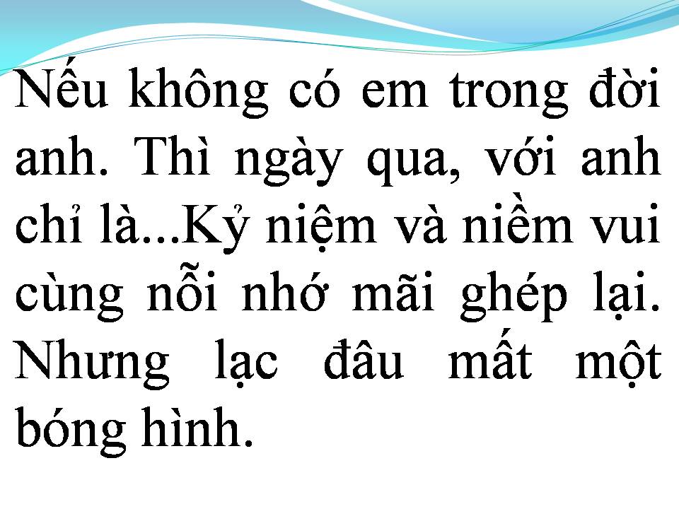 Lời bài hát HÌNH BÓNG CỦA MÂY