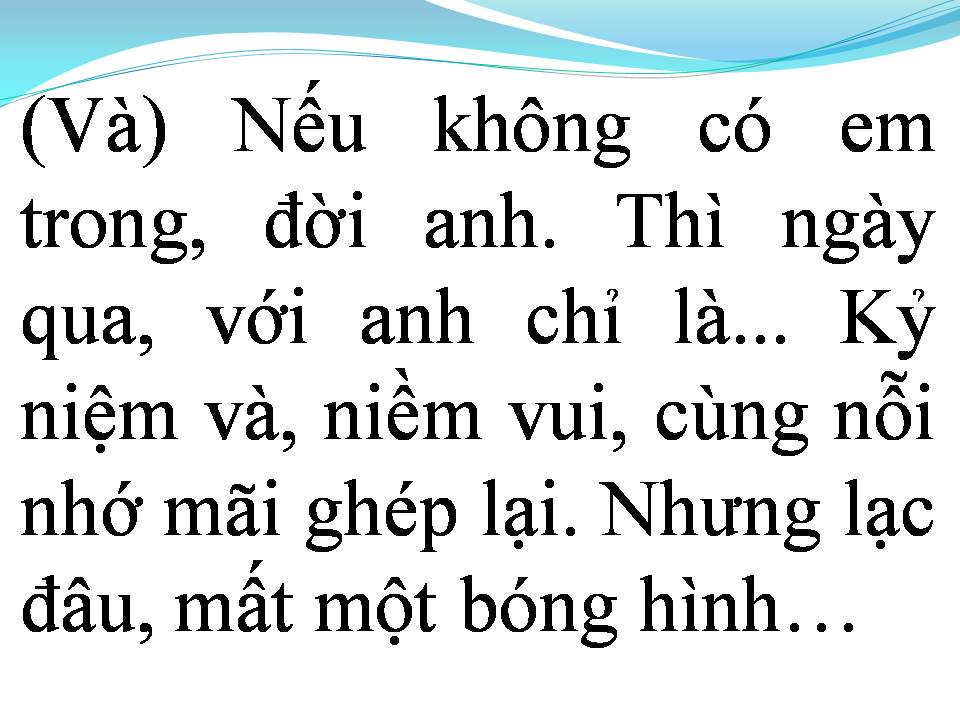 Lời bài hát HÌNH BÓNG CỦA MÂY