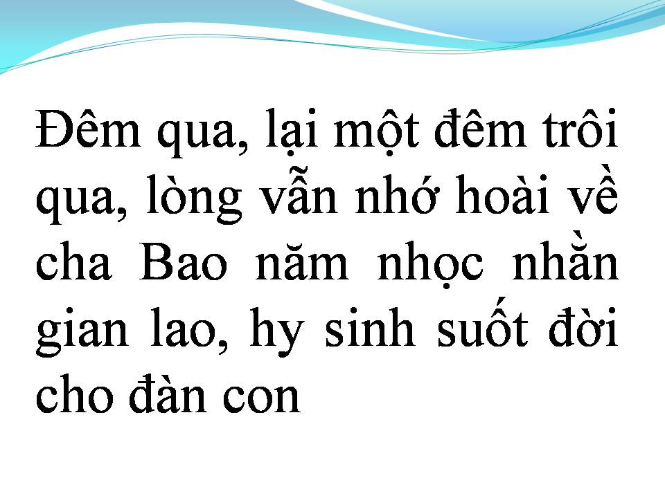 Lời bài hát HÌNH BÓNG CHA GIÀ