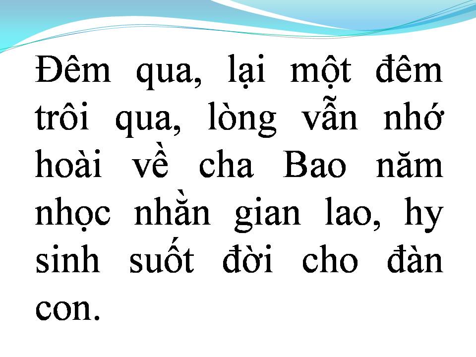 Lời bài hát HÌNH BÓNG CHA GIÀ