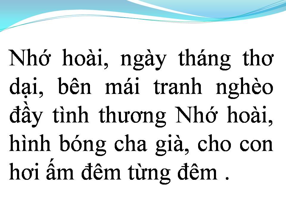 Lời bài hát HÌNH BÓNG CHA GIÀ
