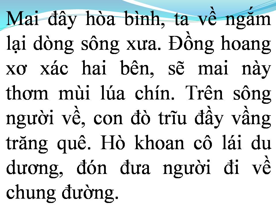 Lời bài hát HÒA BÌNH ƠI VIỆT NAM ƠI