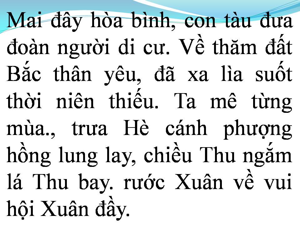 Lời bài hát HÒA BÌNH ƠI VIỆT NAM ƠI