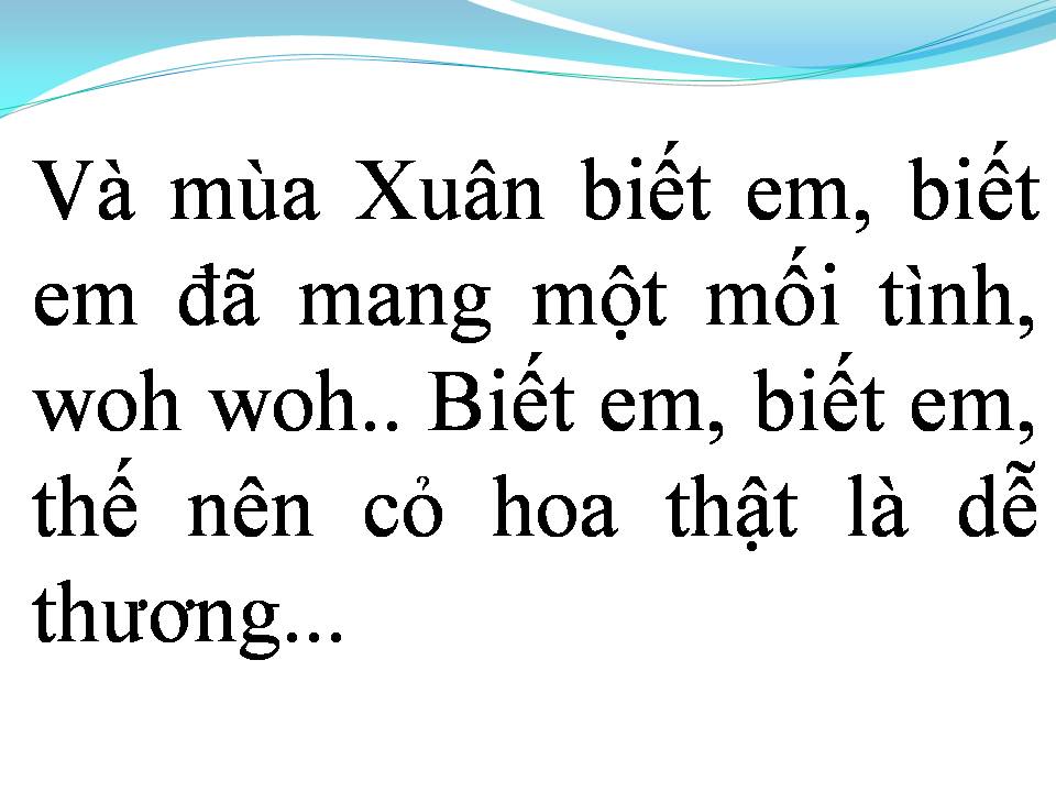 Lời bài hát HOA CỎ MÙA XUÂN