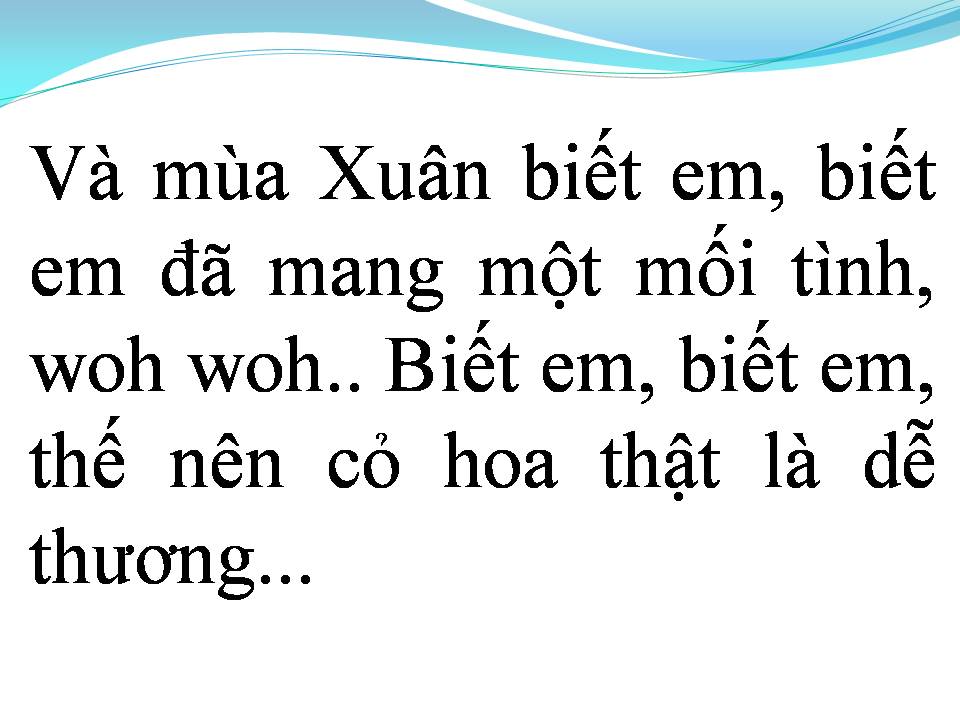 Lời bài hát HOA CỎ MÙA XUÂN