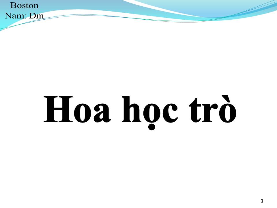 Lời bài hát HOA HỌC TRÒ