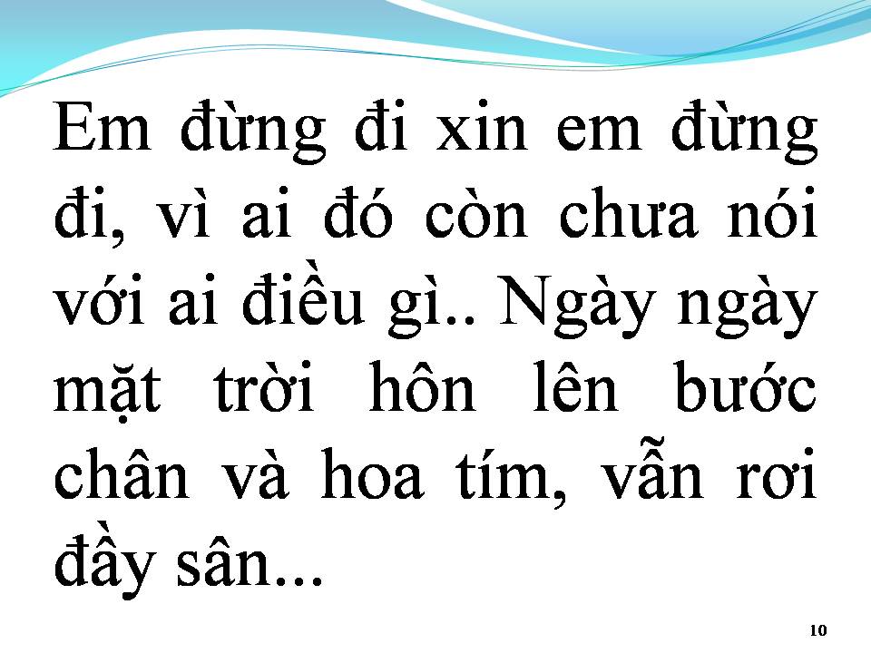 Lời bài hát HOA TÍM NGOÀI SÂN