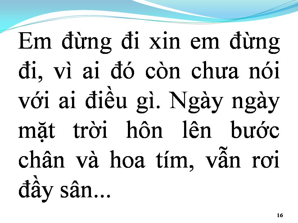 Lời bài hát HOA TÍM NGOÀI SÂN