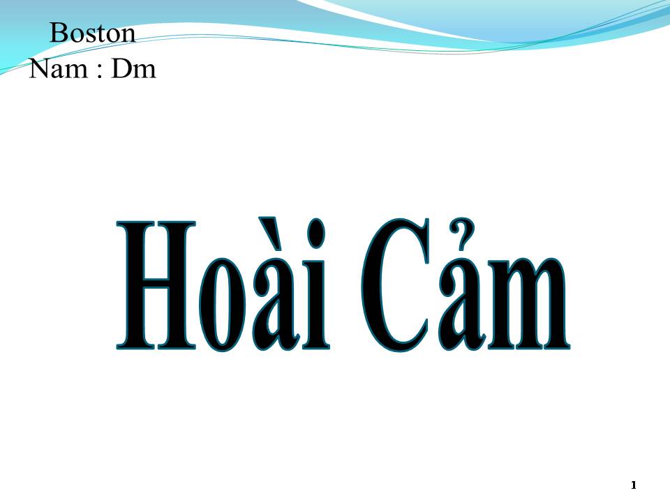 Lời bài hát HOÀI CẢM