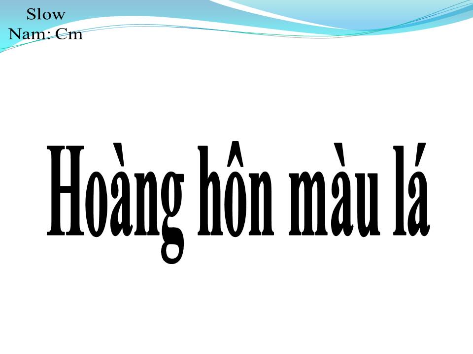 Lời bài hát HOÀNG HÔN MÀU LÁ
