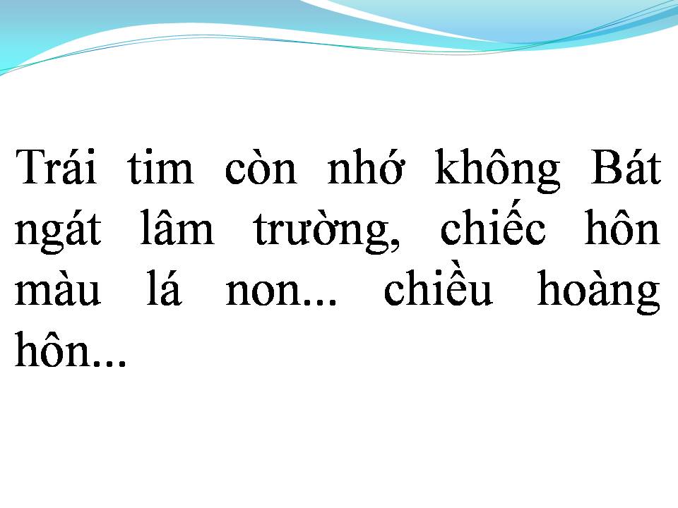 Lời bài hát HOÀNG HÔN MÀU LÁ