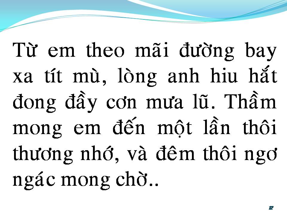 Lời bài hát HOANG VẮNG