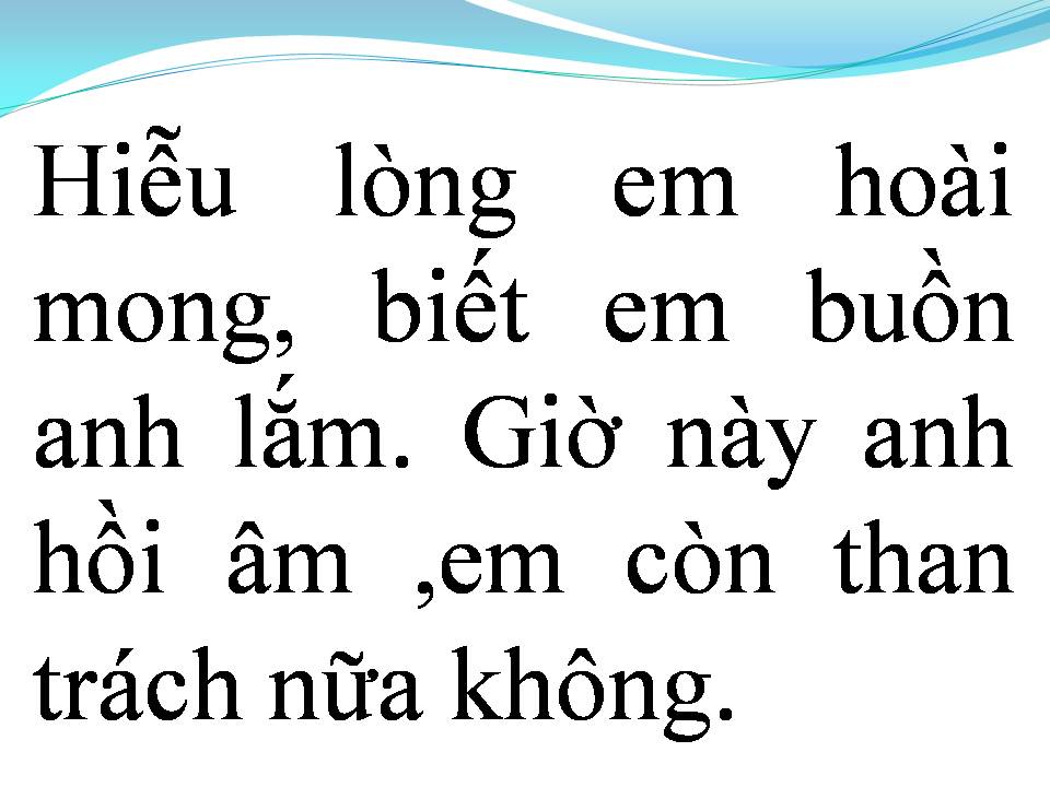 Lời bài hát HỒI ÂM