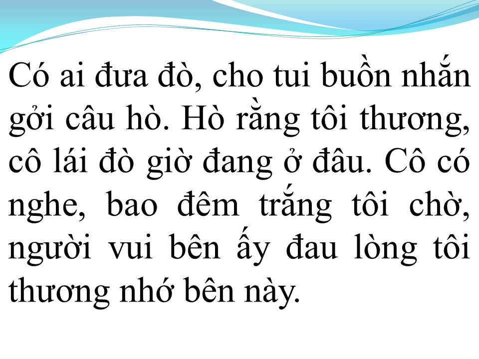 Lời bài hát HỠI CÔ LÁI ĐÒ