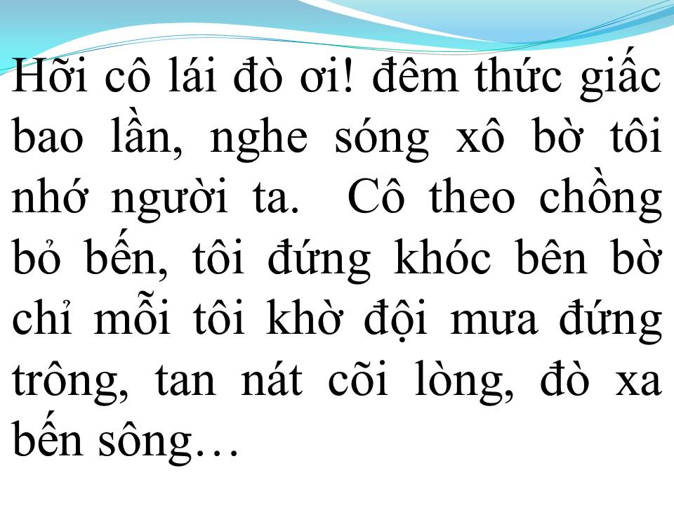 Lời bài hát HỠI CÔ LÁI ĐÒ