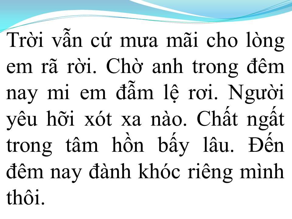 Lời bài hát HỠI NGƯỜI TÌNH