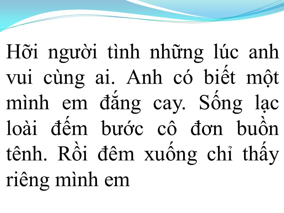 Lời bài hát HỠI NGƯỜI TÌNH