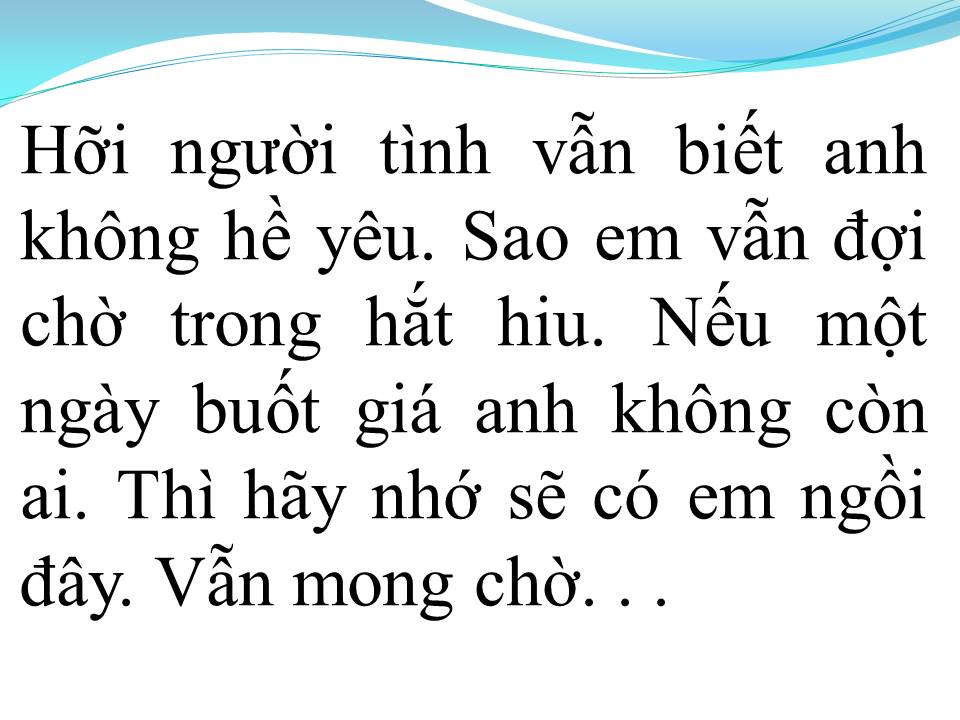 Lời bài hát HỠI NGƯỜI TÌNH