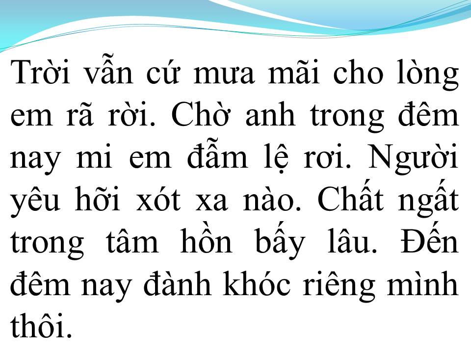 Lời bài hát HỠI NGƯỜI TÌNH