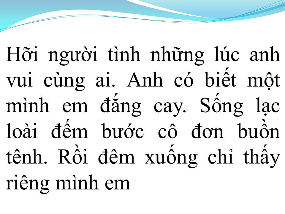 Lời bài hát HỠI NGƯỜI TÌNH