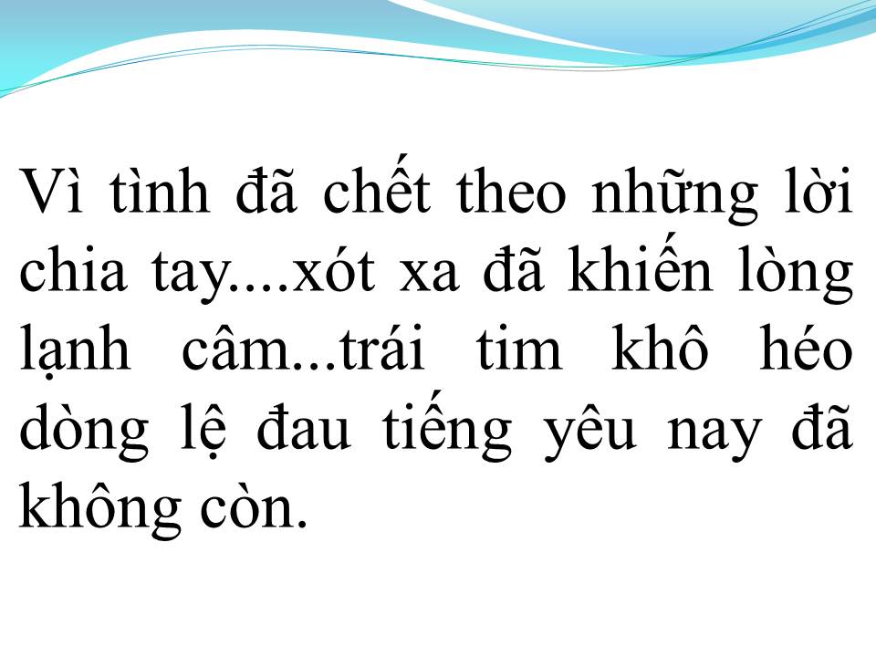 Lời bài hát HỐI TIẾC MUỘN MÀNG