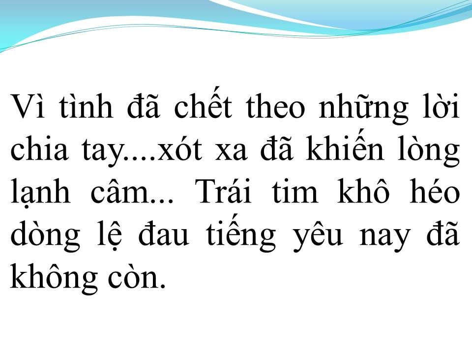Lời bài hát HỐI TIẾC MUỘN MÀNG