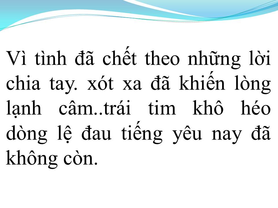 Lời bài hát HỐI TIẾC MUỘN MÀNG