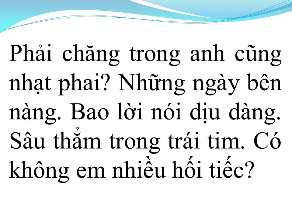 Lời bài hát HỐI TIẾC