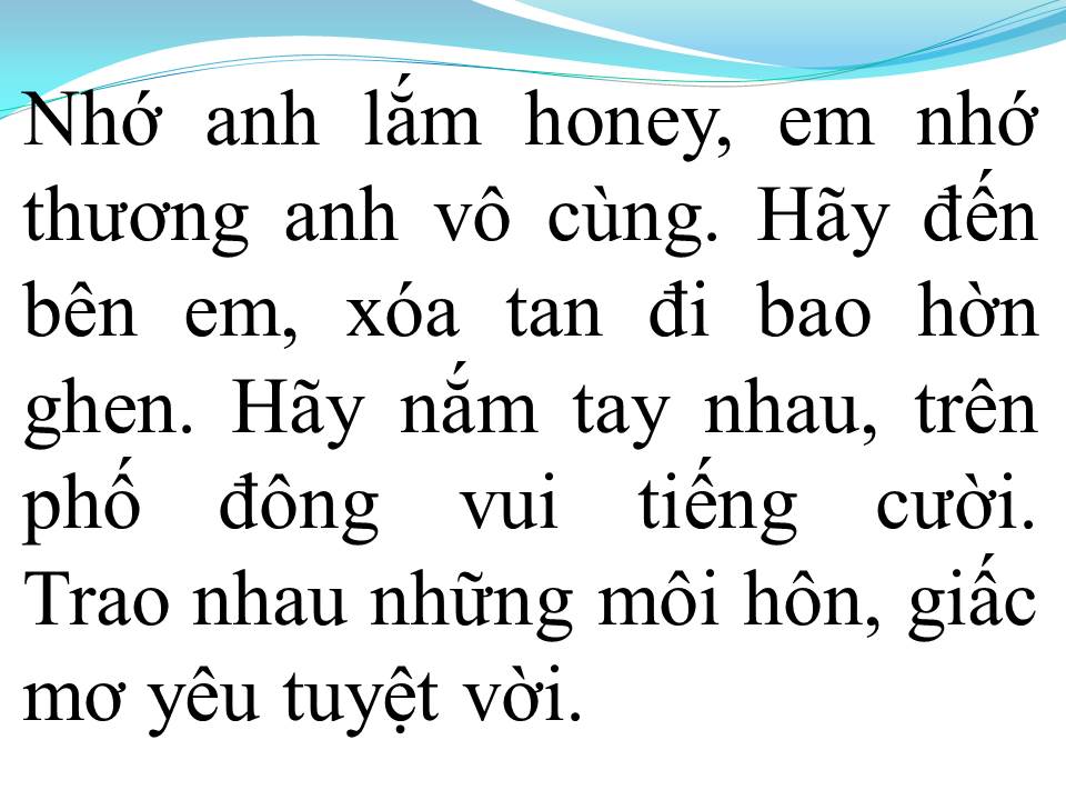 Lời bài hát HONEY